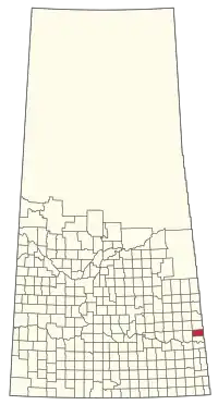 Location of the RM of Langenburg No. 181 in Saskatchewan