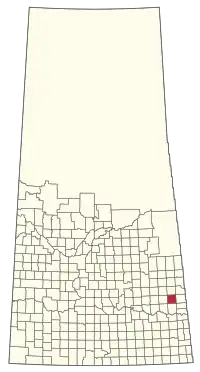 Location of the RM of Saltcoats No. 213 in Saskatchewan