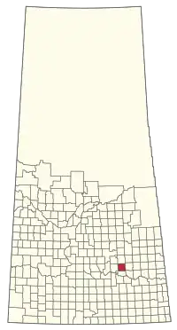 Location of the RM of Lipton No. 217 in Saskatchewan