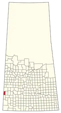 Location of the RM of Deer Forks No. 232 in Saskatchewan