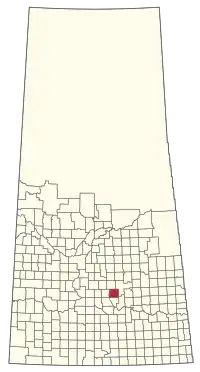 Location of the RM of Last Mountain Valley No. 250 in Saskatchewan