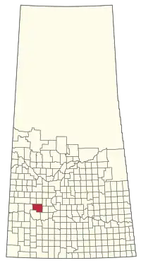 Location of the RM of Monet No. 257 in Saskatchewan