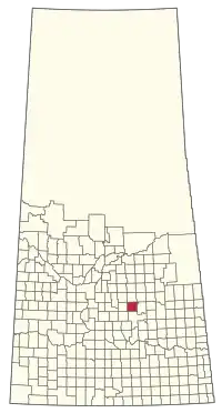 Location of the RM of Prairie Rose No. 309 in Saskatchewan