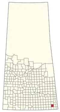 Location of the RM of Moose Creek No. 33 in Saskatchewan