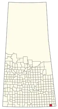 Location of the RM of Enniskillen No. 3 in Saskatchewan