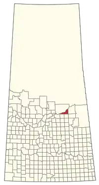 Location of the RM of Nipawin No. 487 in Saskatchewan