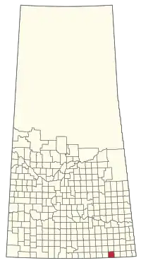 Location of the RM of Estevan No. 5 in Saskatchewan
