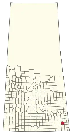 Location of the RM of Moose Mountain No. 63 in Saskatchewan