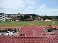 SMK Bakar Arang Field. The building after the field is SK Bakar Arang
