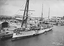 SMS Falke at the Royal Naval Dockyard in 1903