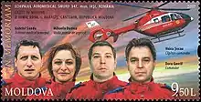 A Moldovan stamp, issued in June 2017, commemorates the crash