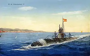 U-5, as seen in a pre-war postcard