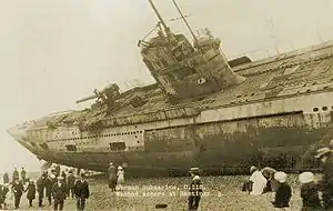 SM U-118 washed ashore at Hastings, Sussex