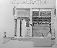 The dome of the temple, reconstructed by E. Hébrard.