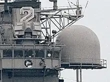 SPN-35 Approach Radar on USS Iwo Jima's bridge on 27 February 1987.