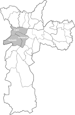 Location of West Zone of São Paulo