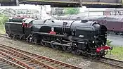 35018 in 2017 with Bodmin nameplates making its first moves on the mainline since 1964