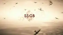 Series title over a swastika and a leaden sky of fighter planes