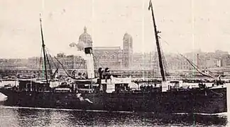 The SS Mallorca which sank on 17 January 1913 after running aground on a reef around Illa Rodona