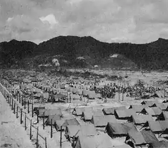 Camp for thousands of Japanese troops who surrendered on Okinawa in 1945