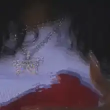 Cover art of "Shirt": a glitchy photo of SZA's shirt drenched in blood