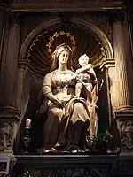 Sansovino, a Madonna del Parto, here including the Child, with a prominent belt.