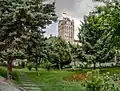 Western side of Municipality Building and Saat Tower, a view from municipality garden.