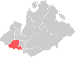 Location within Sandnes municipality