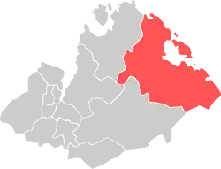 Location within Sandnes municipality