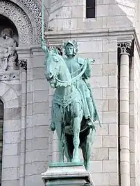 Jeanne d'Arc in front of the Basilique du Sacré-Cœur