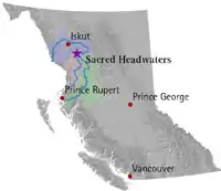 Location in British Columbia