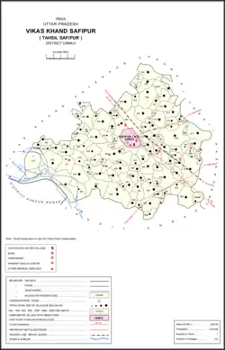 Map of Safipur CD block