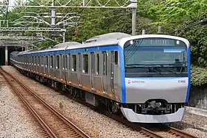 An 11000 series EMU in May 2021