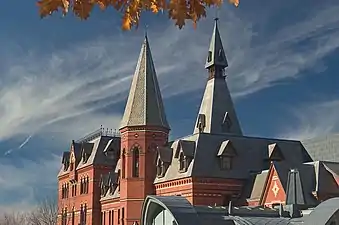 Sage Hall (1871–75), Cornell University, Charles Babcock, architect.