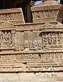Carvings on the walls of the temple
