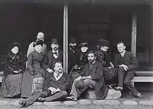Felice Beato with Saigō Tsugumichi (seated in front) in 1882.