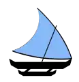 Proa: single mast with crab claw sail