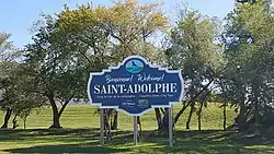 Welcome Sign of Saint Adolphe