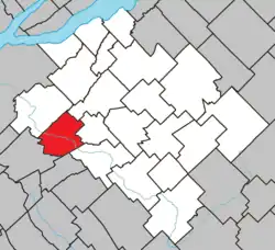 Location within Bellechasse RCM.