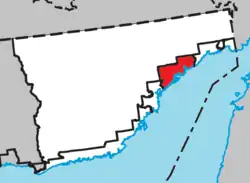 Location within Le Golfe-du-Saint-Laurent RCM.