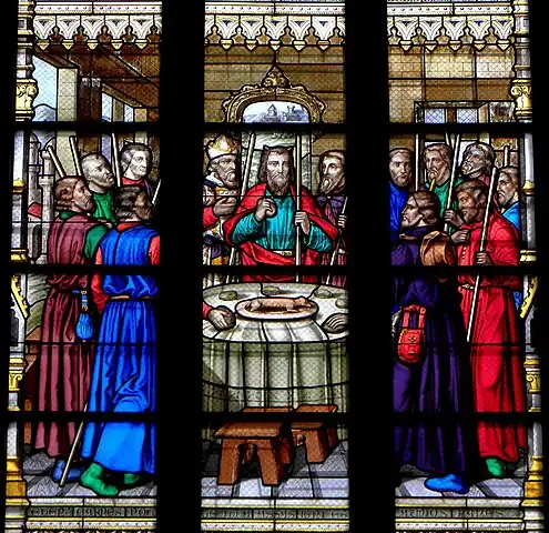 The Passover. Another panel of the transept window.