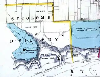The eastern portion of Sillery, extracted from an 1879 atlas.