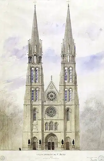 The two-tower plan of Eugène Viollet-le-Duc, never built