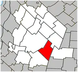 Location within Les Maskoutains RCM.