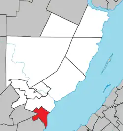 Location within Charlevoix-Est RCM.