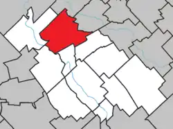 Location within La Nouvelle-Beauce RCM