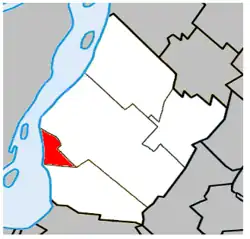 Location within the Urban Agglomeration of Longueuil