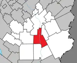 Location within Beauce-Sartigan RCM.