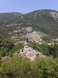 Saint-Benoit-en-Diois seen from the château ruins