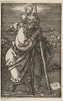 St. Christopher, engraving, 1521